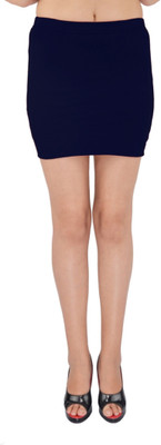 

Shyie Solid Women's Pencil Dark Blue Skirt, Navy blue