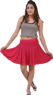 

carrol Solid Women's A-line Pink Skirt