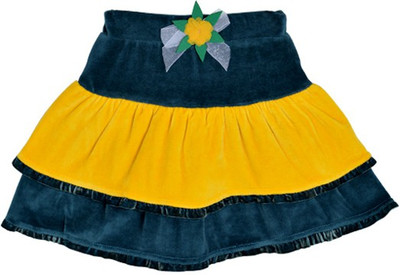 

Lil Orchids Solid Girls Tiered Dark Green Skirt