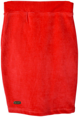 

Lil Orchids Solid Girls Pencil Red Skirt