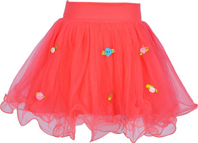 

Lil Orchids Embellished Girls Gathered Pink Skirt
