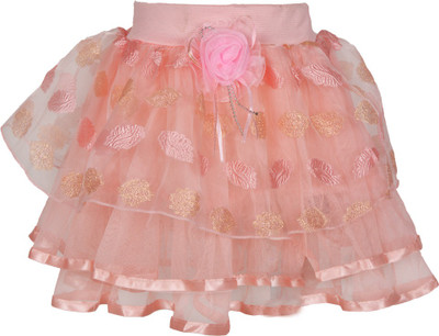 

Lil Orchids Embroidered Girls Gathered Pink Skirt