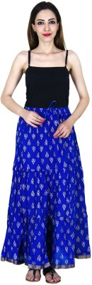 Home Shop Gift Embellished Women Tiered Dark Blue Skirt