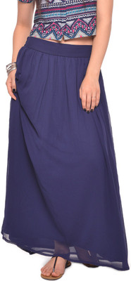 

Vvoguish Solid Women' Cowl Blue Skirt, Navy blue