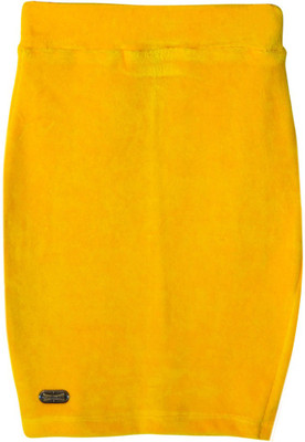 

Lil Orchids Solid Girls Pencil Yellow Skirt