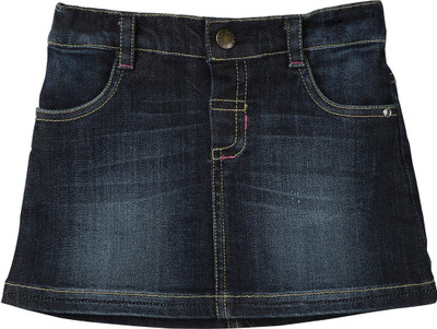 

Beebay Solid Girls A-line Dark Blue Skirt, Denim blue