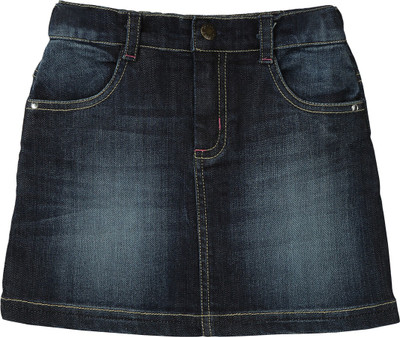 

Beebay Solid Girls A-line Dark Blue Skirt, Denim blue