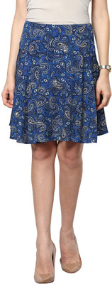 

Abiti Bella Printed Women' A-line Multicolor Skirt, Blue