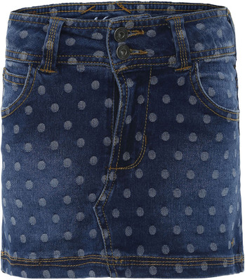 

FS Mini Klub Printed Girls A-line Blue Skirt