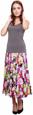 

Famous by Payal Kapoor Printed Women's Gathered Multicolor Skirt
