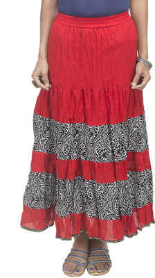 

Retaaz Solid, Graphic Print Girls Broomstick Multicolor Skirt