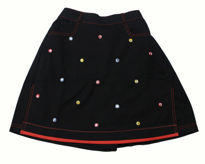 Romano Solid Girls A-line Black Skirt Romano Solid Girls A-line Black Skirt