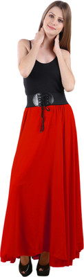 

Raabta Fashion Solid Women's A-line Red Skirt