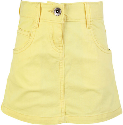 

Dreamszone Solid Girls Regular Yellow Skirt
