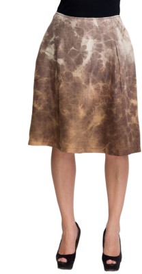 Oxolloxo Solid Women A-line Brown Skirt at flipkart