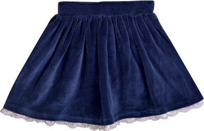 

Lil Orchids Solid Girls Gathered Dark Blue Skirt, Navy