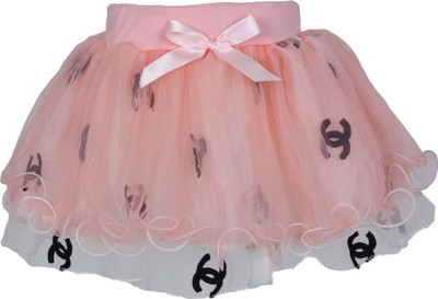 

Lil Orchids Self Design Girls Gathered Pink Skirt