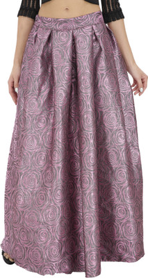 

Svt Ada Collections Self Design Women's Regular Purple Skirt