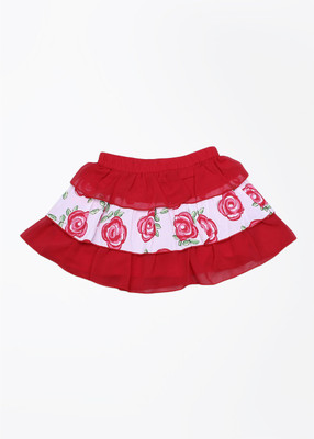 

Nauti Nati Floral Print Baby Girls A-line White, Red Skirt, Assorted