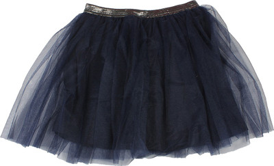 

612 League Self Design Girls Gathered Dark Blue Skirt, Navy