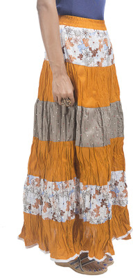

Retaaz Solid Women' Broomstick Multicolor Skirt, Yellow