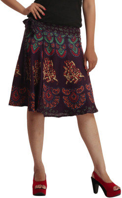 

Indi Bargain Printed Women's Wrap Around Purple Skirt