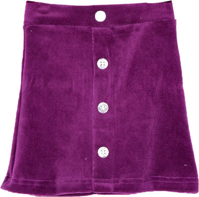 Lil Orchids Solid Baby Girls Straight Purple Skirt available at flipkart for Rs.279