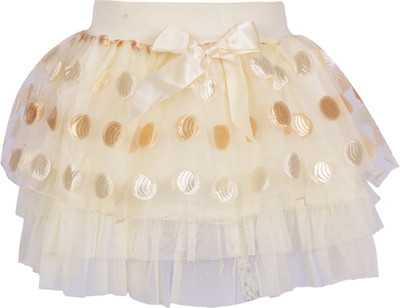 

Lil Orchids Embroidered Girls A-line White Skirt