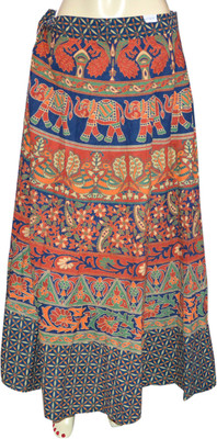

Marusthali Printed Women's Wrap Around Multicolor Skirt