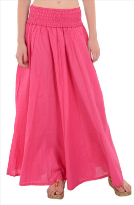 

Skirts & Scarves Solid Women's A-line Pink Skirt, Pink 2