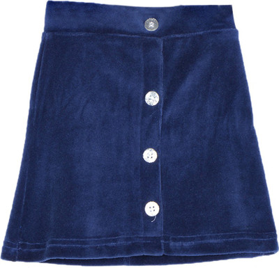 

Lil Orchids Solid Girls Straight Dark Blue Skirt, Navy