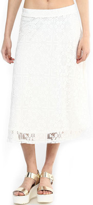 

Vero Moda Solid Women's Regular White Skirt, Snow white