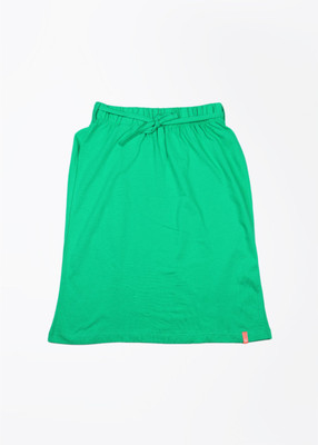 

United Colors of Benetton. Solid Girls Straight Green Skirt
