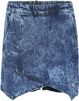 

FS Mini Klub Printed Girls A-line Blue Skirt, Dark wash