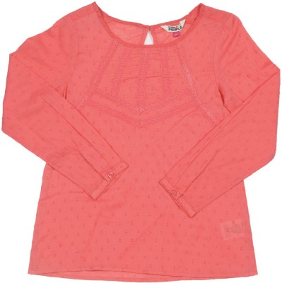 

People Girls Casual Top(Pink, White