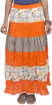 

Retaaz Solid Girls Broomstick Multicolor Skirt