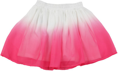 

The Children's Place Solid Girls Gathered White, Pink Skirt, 1181