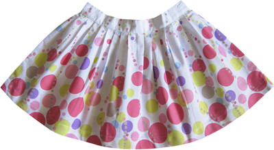 

Caca Cina Printed Girls Pleated Multicolor Skirt