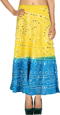 Rajrang Embellished Women Regular Yellow Skirt Rajrang Embellished Women Regular Yellow Skirt