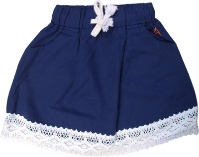 

Magneto Solid Girls A-line Blue Skirt, Royal blue