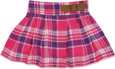 

Life by Shoppers Stop Checkered Girls Regular Pink Skirt