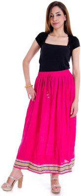 

Halowishes Printed Women's Wrap Around Pink Skirt