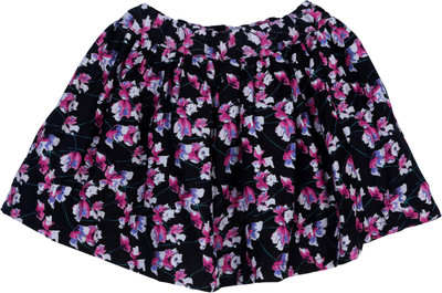 

Bella Moda Printed Girls Gathered Black Skirt