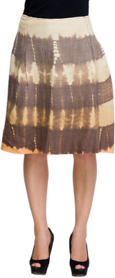 Oxolloxo Solid Women A-line Brown Skirt at flipkart