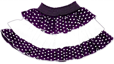 

Gkidz Polka Print Girls A-line Purple Skirt