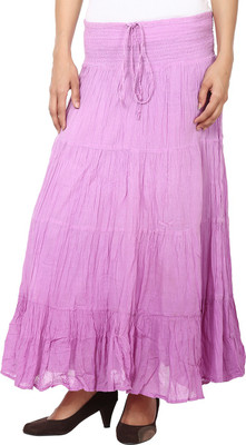 

Eves Pret A Porter Solid Women's A-line Purple Skirt