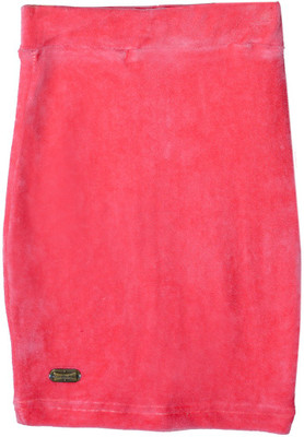 

Lil Orchids Solid Girls Pencil Pink Skirt
