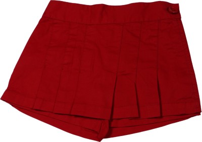 ChildKraft Solid Girls Regular Red Skirt