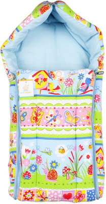 

Ole Baby 3 in 1 Chirping Birds Garden Hooded Reversible Carry Nest cum Baby Sleeping Bag Sleeping Bag(Blue