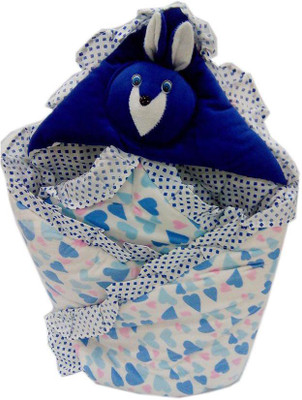 

Baby's Clubb Baby Wrapper Sleeping Bag(White, Blue, Blue;white